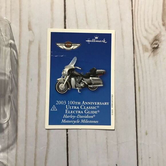 Hallmark Harley Davidson motorcycle ornament box collectible 100th anniversary - Picture 4 of 6